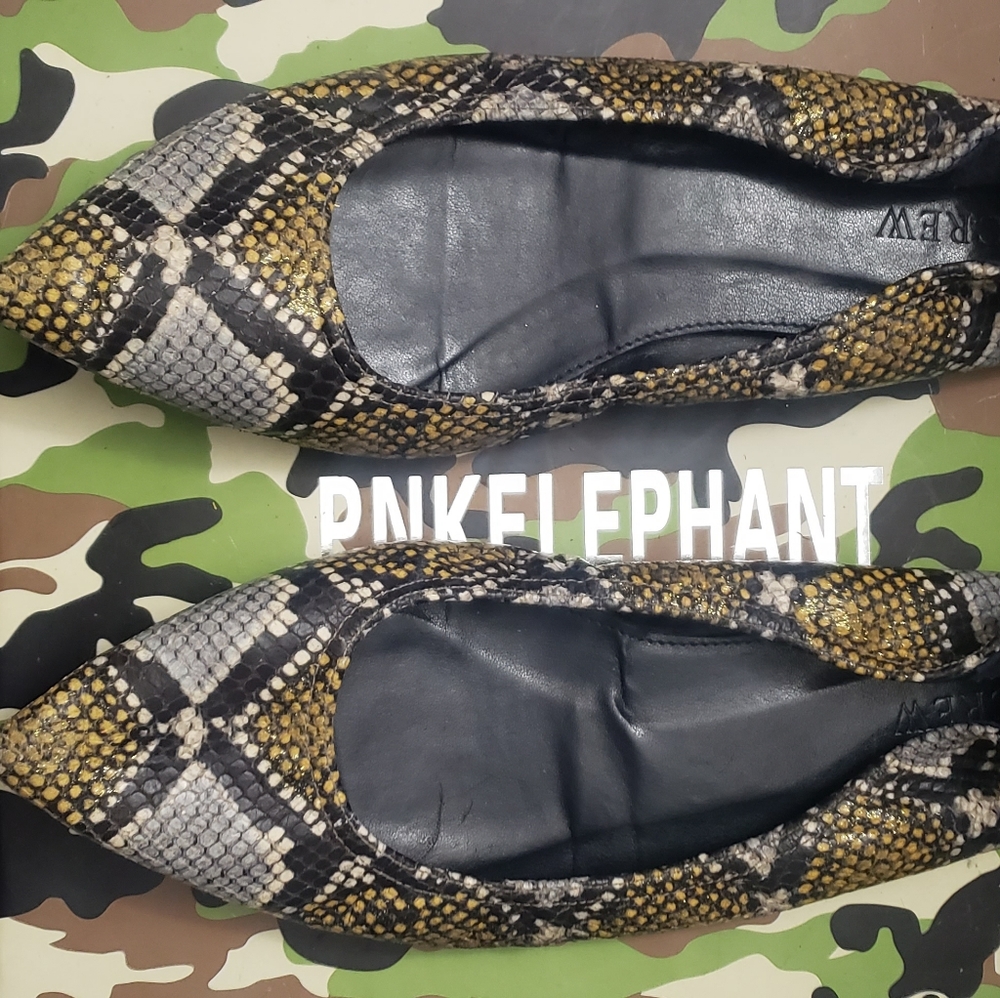 J Crew Snakeskin Shoes woman